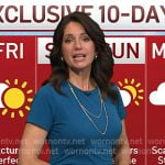 Maria’s blue ruched side dress on Today