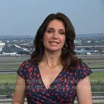 Maria’s navy and red floral print dress on Today