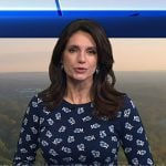Maria's navy floral long sleeve dress on Today Maria's navy floral long sleeve dress on Today