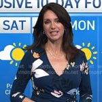 Maria’s navy floral wrap dress on Today