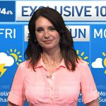 Maria’s pink pleated shirtdress on Today