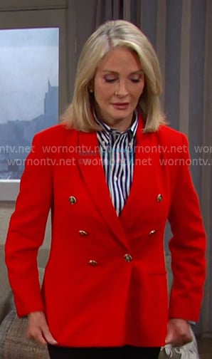 Marlena’s red double breasted blazer on Days of our Lives