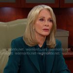 Marlena’s teal green blazer and blouse on Days of our Lives