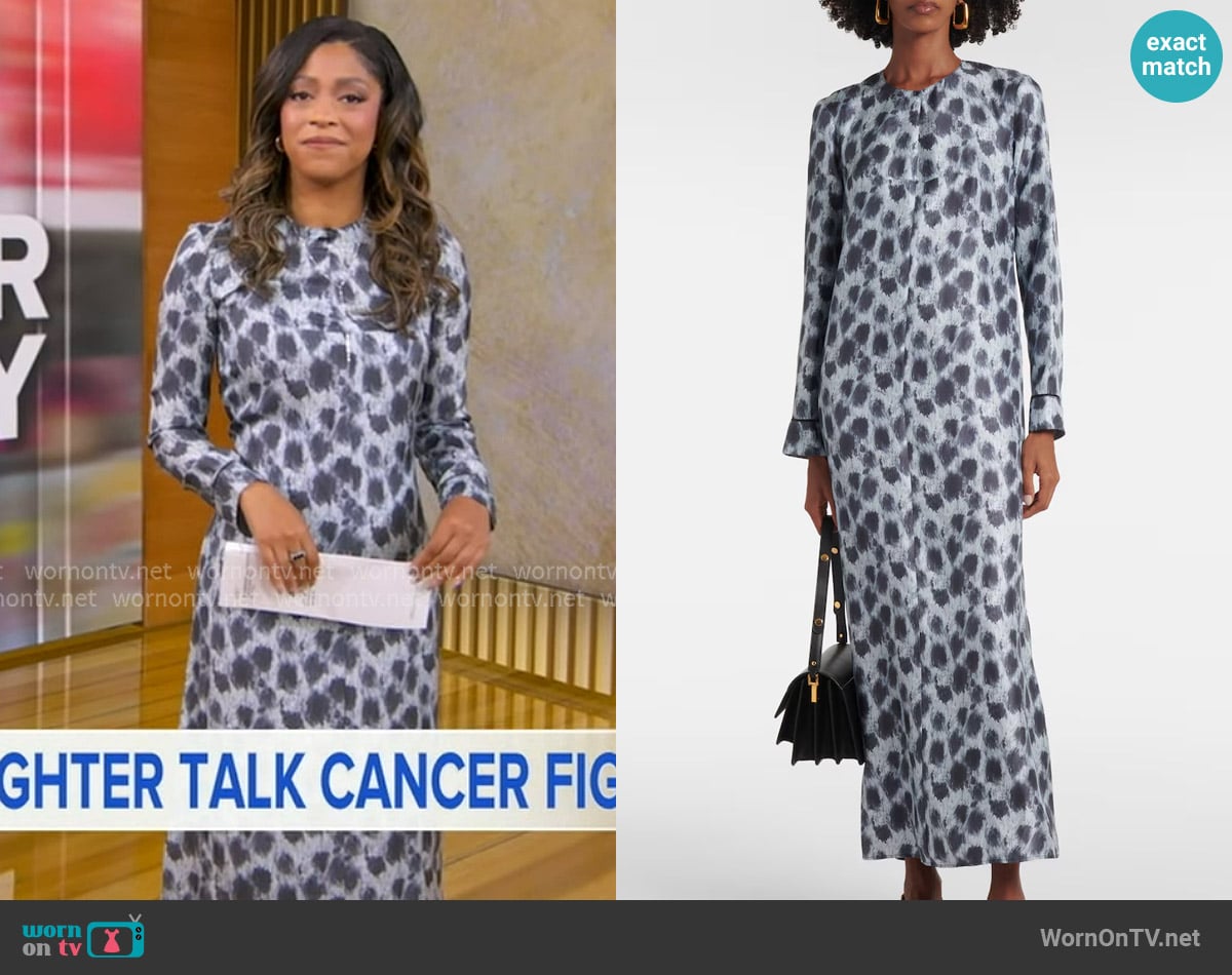 Marni Printed silk maxi dress worn by Morgan Norwood on Good Morning America