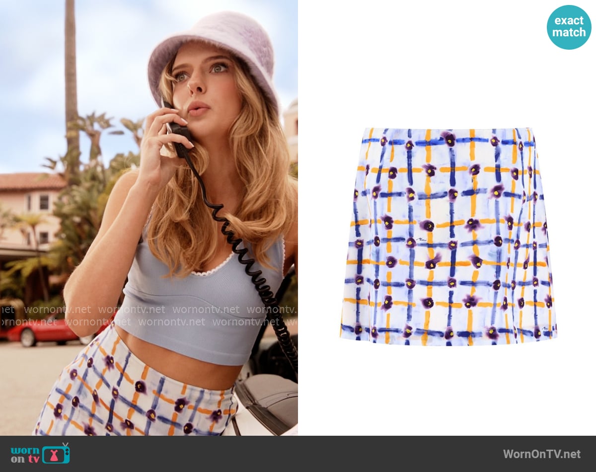 Marni Saraband Mini Skirt worn by Madison (Jessica Belkin) on Elle