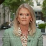 Martha’s floral blouse and green blazer on Good Morning America