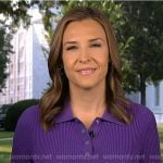 Mary Bruce’s purple polo on Good Morning America