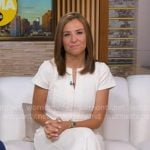 Mary’s white textured zip front dress on Good Morning America
