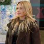 Masha’s brown shearling jacket on The McBee Dynasty Real American Cowboys