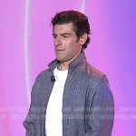 Max Greenfield’s grey zip jacket on Today