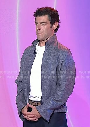 Max Greenfield’s grey zip jacket on Today