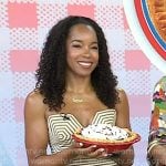 Maya-Camille Broussard’s striped strapless top on Today