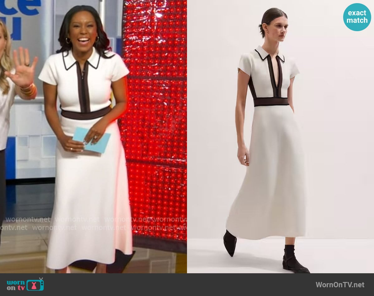 Me + Em Fit + Flare Maxi Dress worn by Rachel Scott on Good Morning America