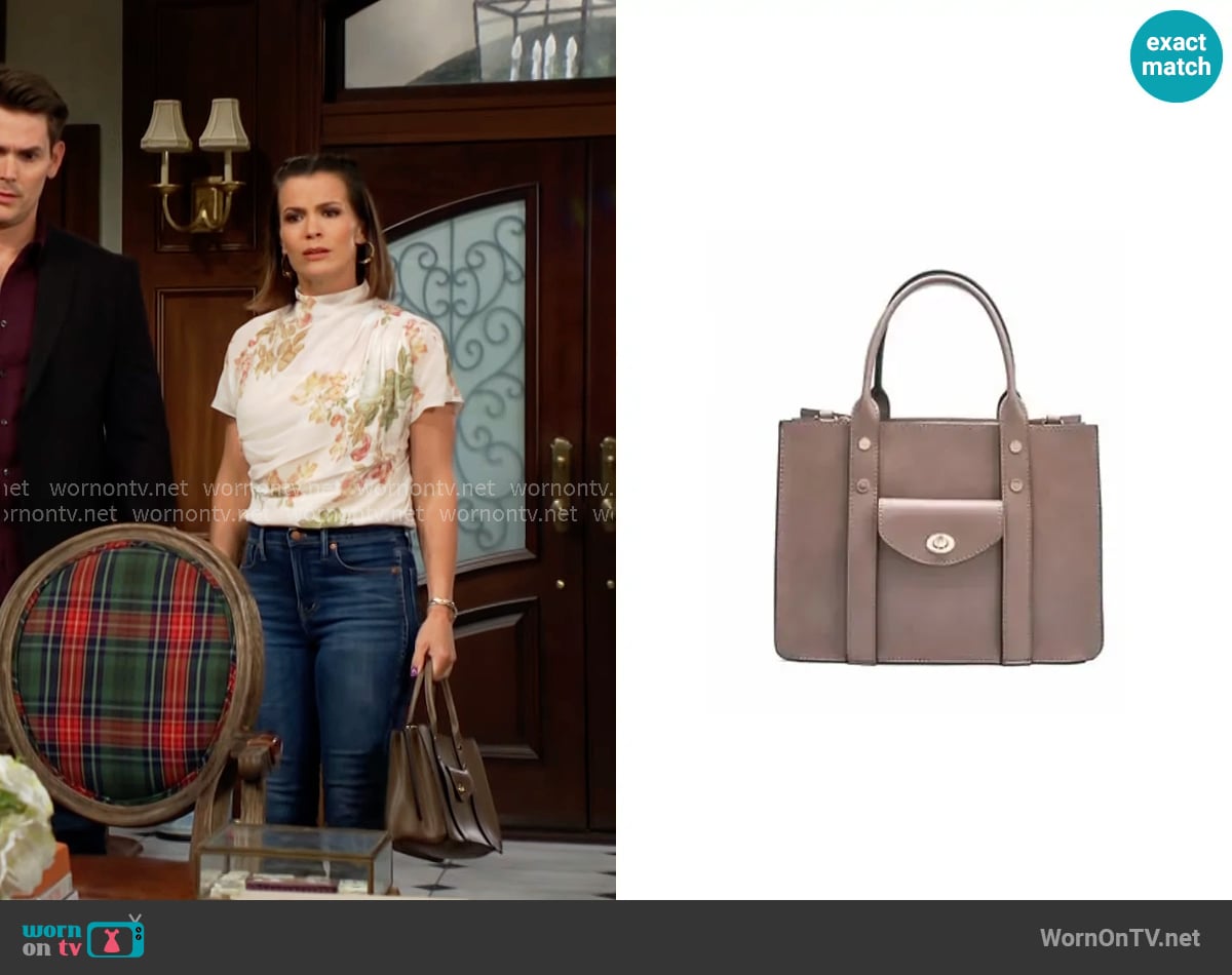 Melie Bianco Khloe Bag worn by Chelsea Lawson (Melissa Claire Egan) on The Young and the Restless Melie Bianco Khloe Bag worn by Chelsea Lawson (Melissa Claire Egan) on The Young and the Restless