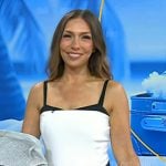 Melissa’s white cami top and black pants on Today