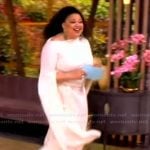 Michelle Buteau’s white draped maxi dress on The View