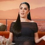 Michelle’s black ruched confessional dress on The Valley