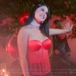 Michelle’s red sheer corset on The Valley