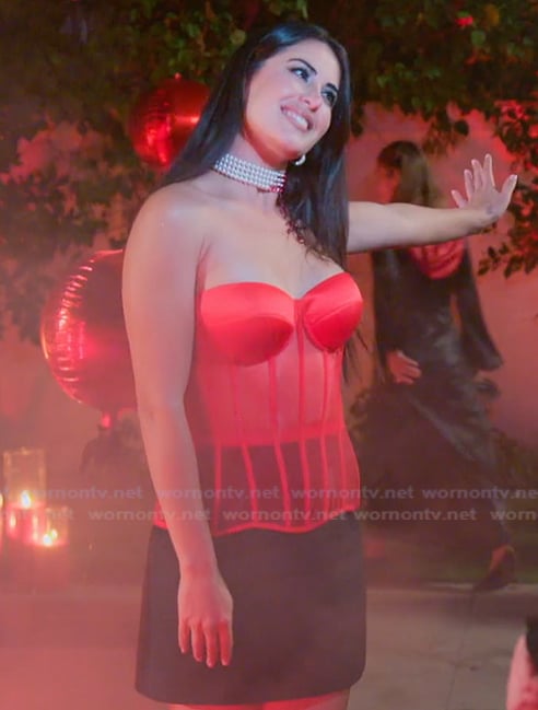 Michelle’s red sheer corset on The Valley