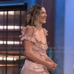 Millie Bobby Brown pink lace ruffle dress on The Kelly Clarkson Show
