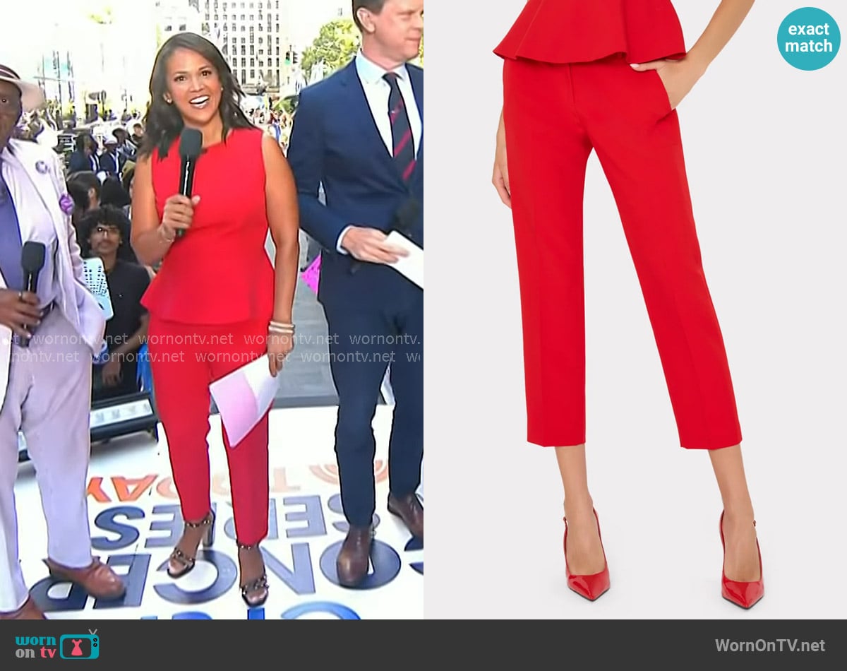 Laura’s red pants on Today Laura’s red pants on Today