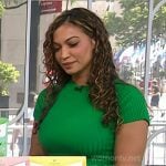 Milly’s green ribbed dress on Today