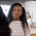 Miranda’s striped top on All American