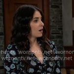 Molly’s floral ruched top on General Hospital