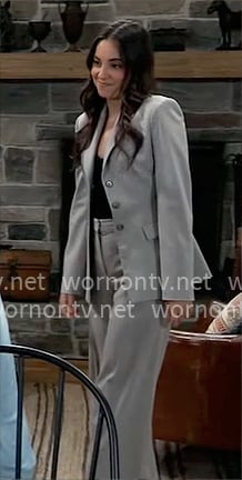 Molly’s grey suit on General Hospital