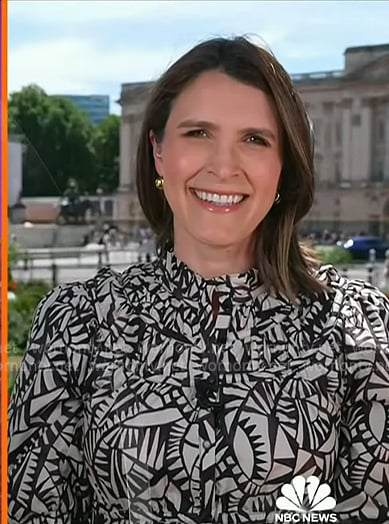 Molly’s printed ruffle blouse on Today