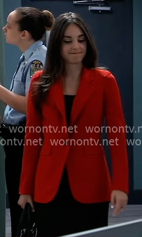 Molly’s red blazer on General Hospital