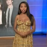 Mona’s beige printed sleeveless dress on Extra