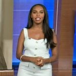 Mona's blue tweed mini dress on Extra
