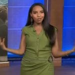 Mona's green vest and skirt on Extra