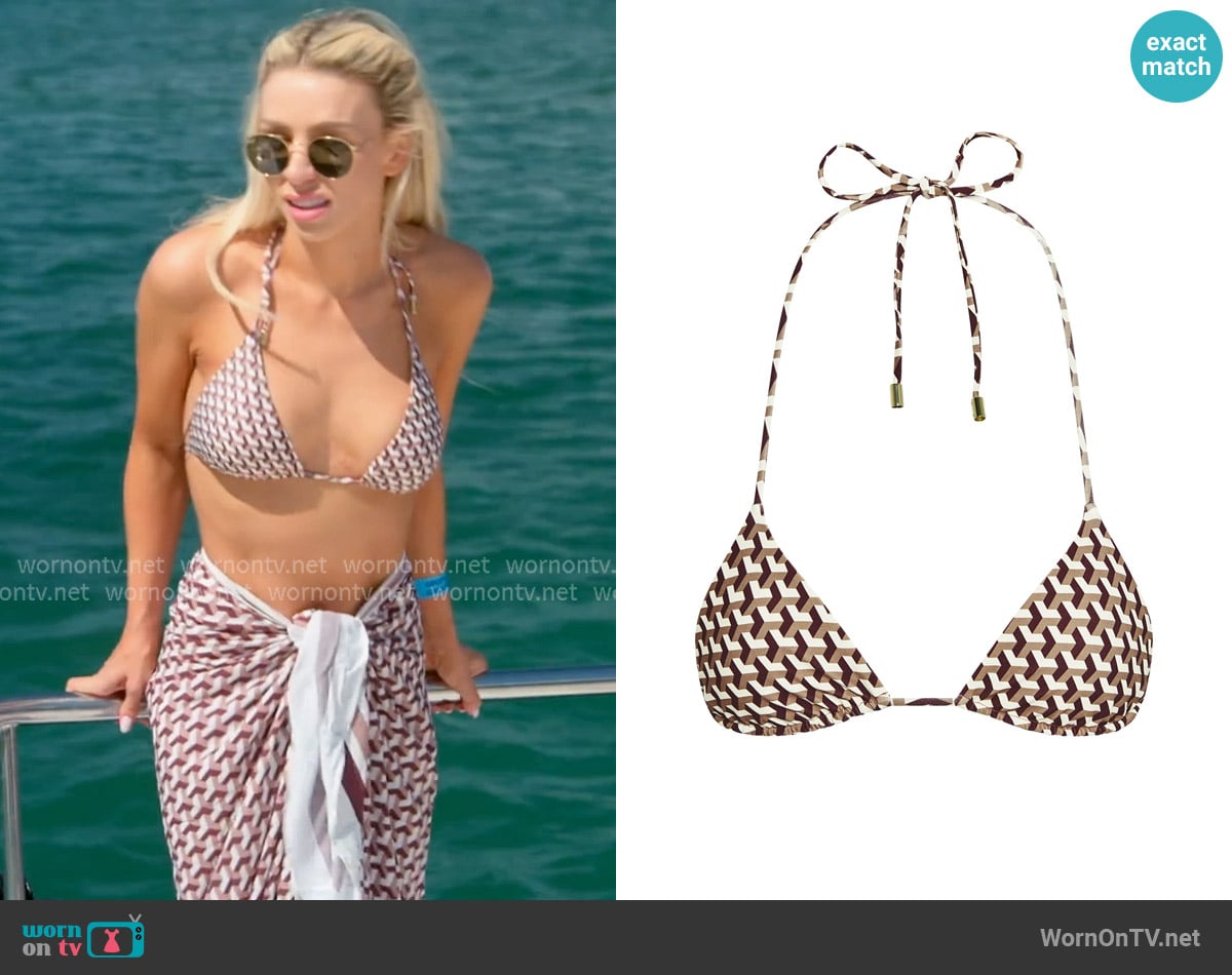 Monday Swimwear Taormina Top - Husk Geo