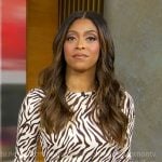 Morgan's brown animal print maxi dress on Good Morning America