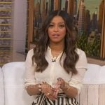 Morgan’s green striped skirt on Good Morning America