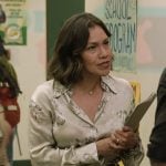 Ms Perez’s floral satin blouse on All American