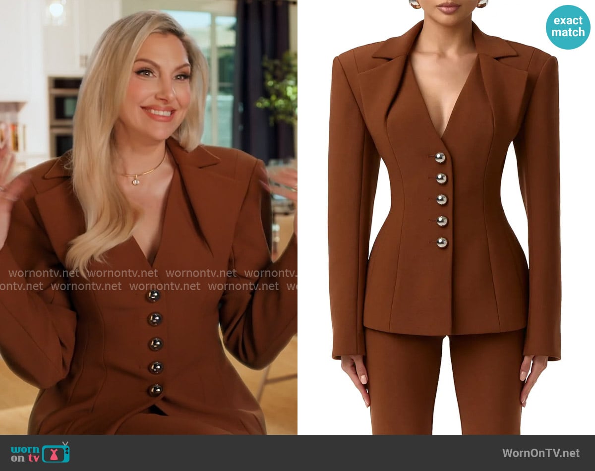 Naked Wardrobe Ponte Blazer worn by Gina Kirschenheiter on The Real Housewives of Orange County