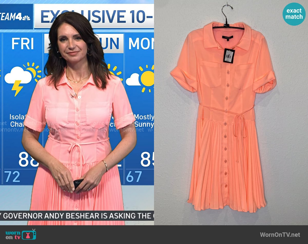 Nanette Lepore Sunburst Pleated Midi Dress worn by Maria Larosa on Today