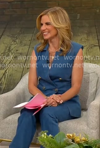 Natalie Morales’ denim vest on CBS Mornings