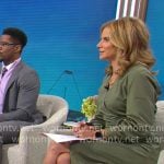 Natalie Morales’ green wrap shirtdress on CBS Mornings
