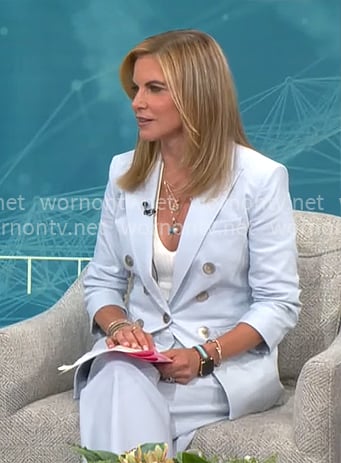 Natalie Morales’ light blue suit on CBS Mornings