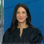 Natalie’s black puff sleeve half-zip dress on Today