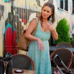 Nia’s blue floral maxi dress on The Valley