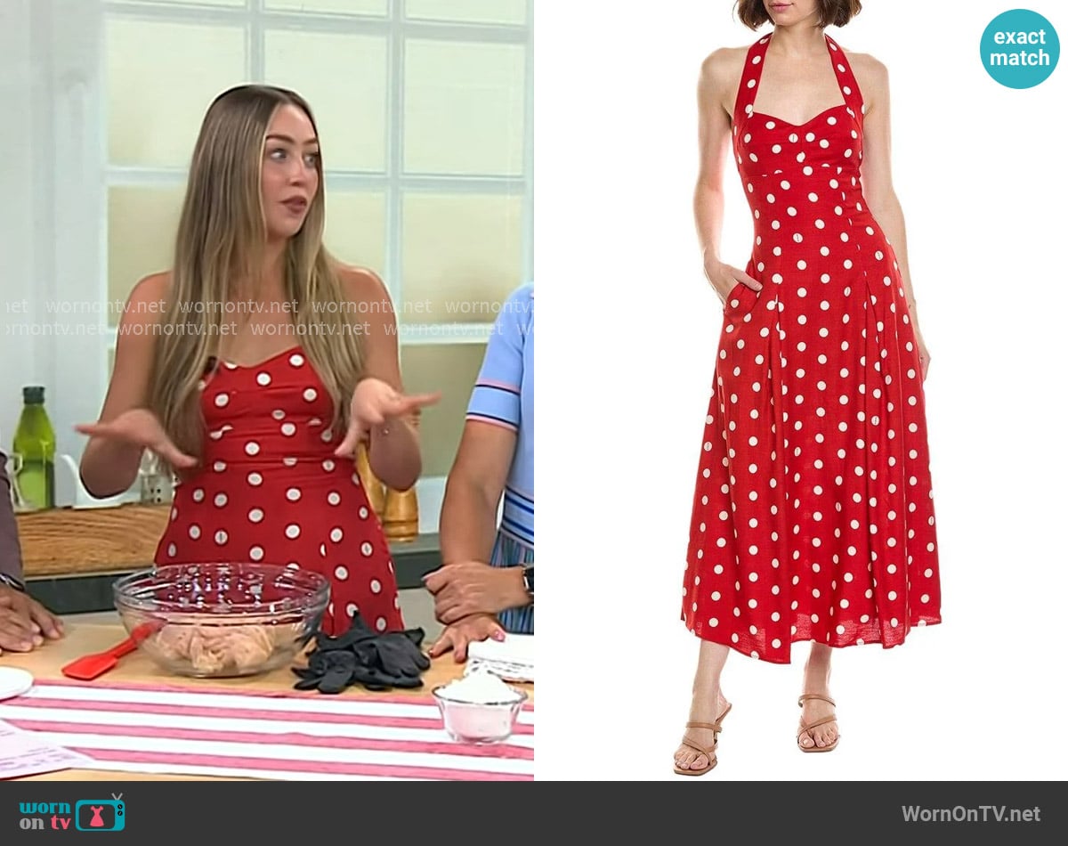 Nicholas Seraphina Midi Dress worn by Skyler Bouchard on Today