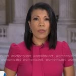 Nikole Killion’s pink tie-neck dress on CBS Mornings