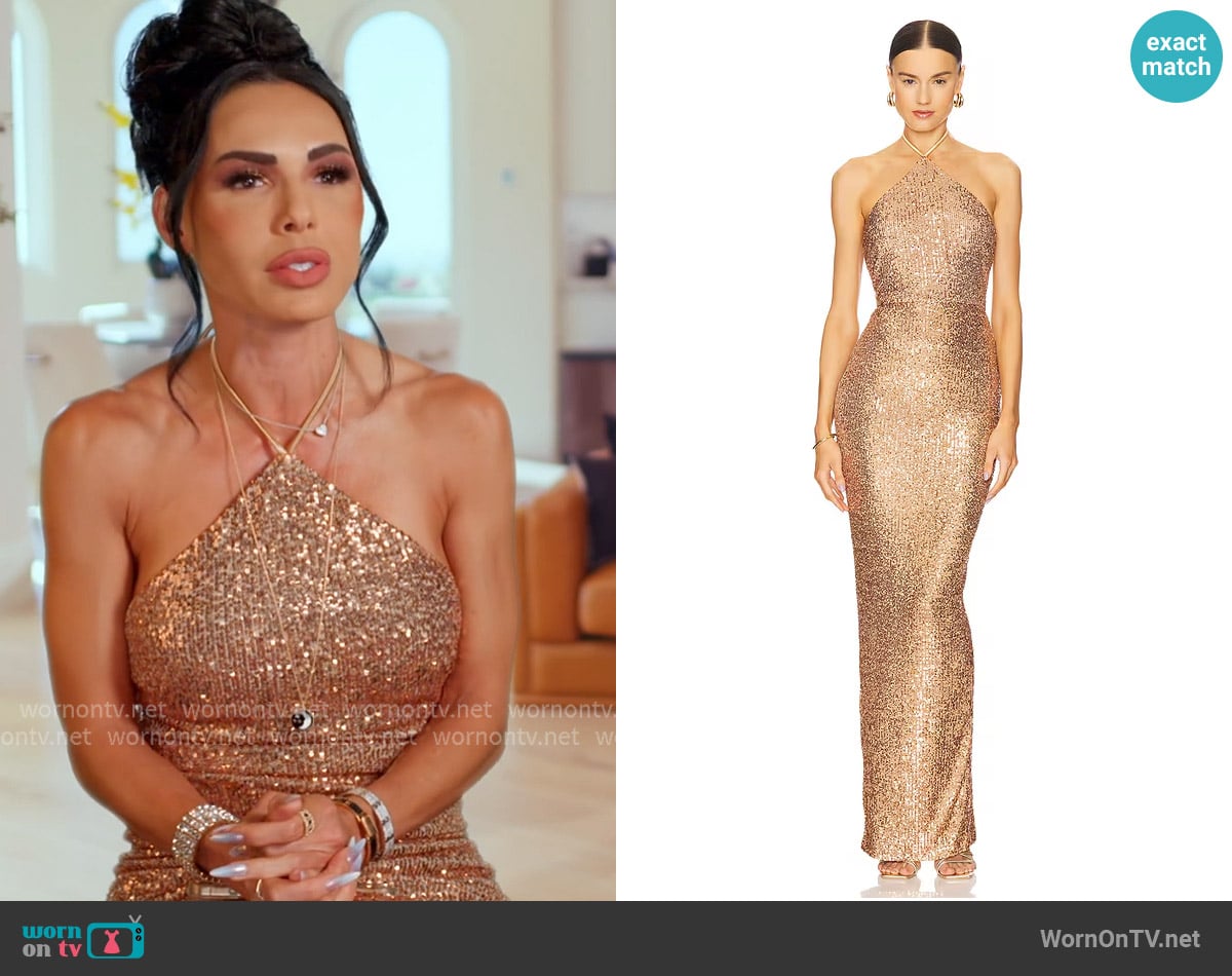 Nookie Treasure Gown worn by Carmella Garcia on The Real Housewives of Orange County