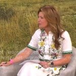 Norah O’Donnell’s white floral shirtdress on CBS Mornings