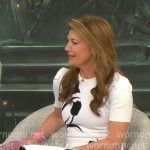Norah O’Donnel’s white dress with black flowers on CBS Mornings